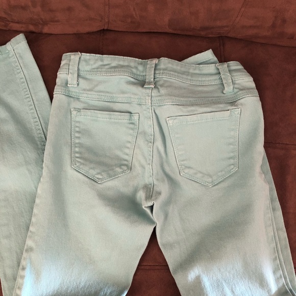 Wet Seal Seafoam Green Jeans 0 - Picture 3 of 3